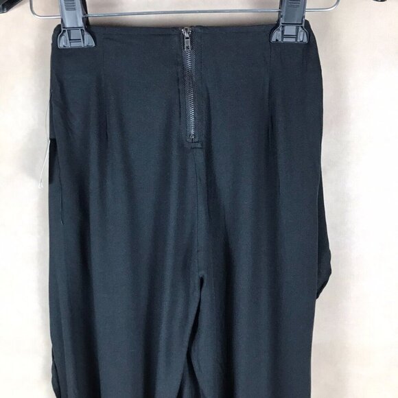 Material Girl Black Wrap-Front Palazzo Pants NWT XXS - Picture 6 of 12